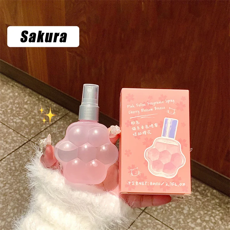 Perfumy w kształcie kociej łapki – jaśmin i róża Eau de Toilette 80 ml Przezroczysty