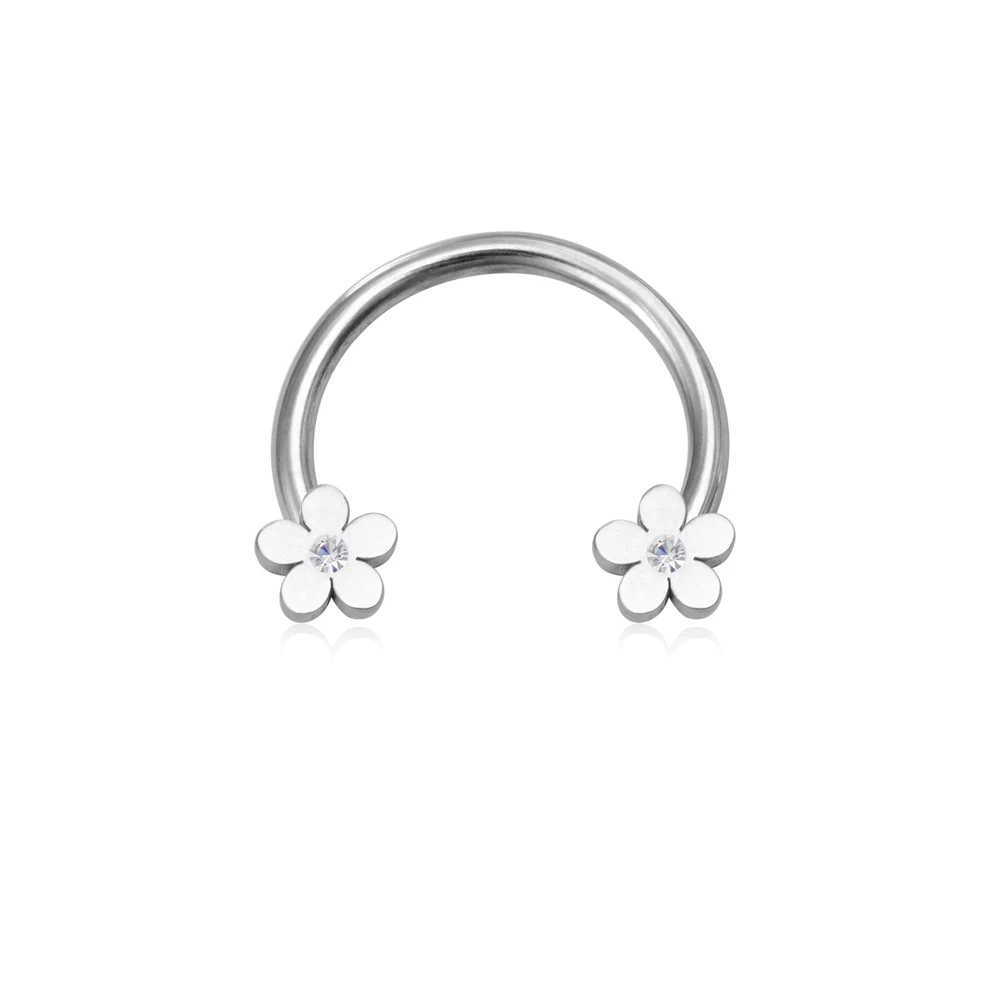 Piercing do nosa septum gwiazda serce kwiat BCR 16G Kolor czystego złota