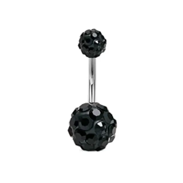 Piercing do pępka z kryształem – lis, serce, wąż, demon, motyw gotycki Czerwony