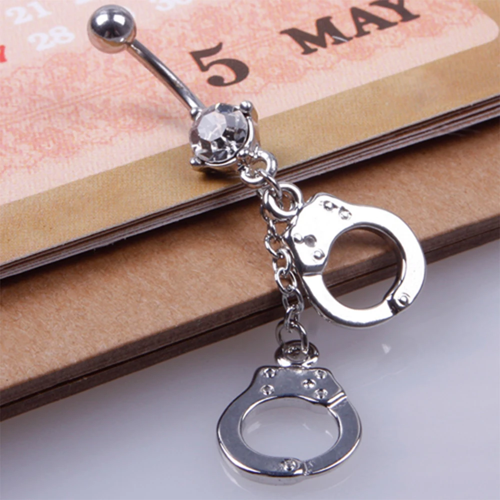 Piercing do pępka z kryształem stal nierdzewna wzory dla kobiet