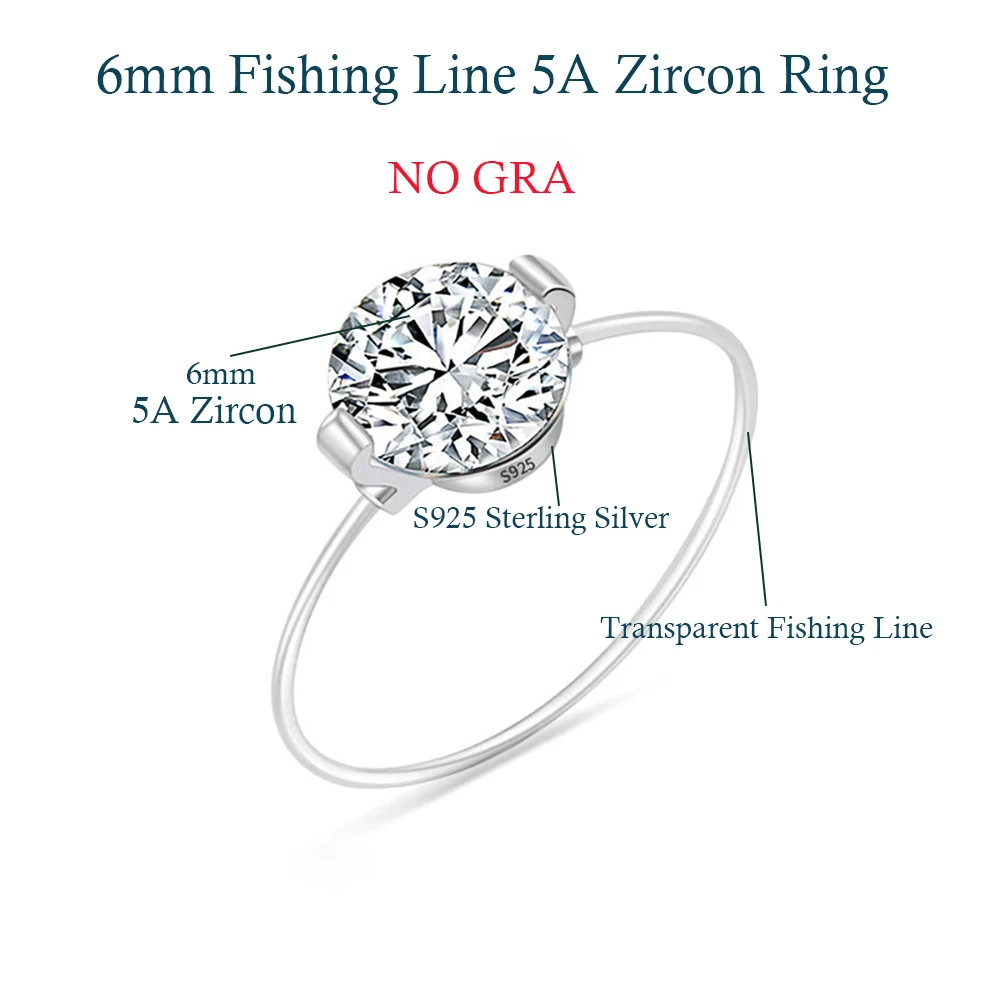 Pierścionek z moissanitem D 1/2 CT, srebro próby 925 Jasny