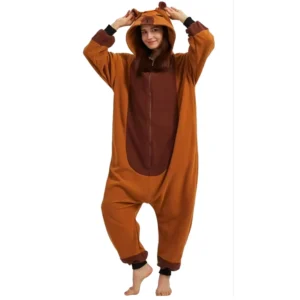 Piżama kigurumi kapibara dla dorosłych