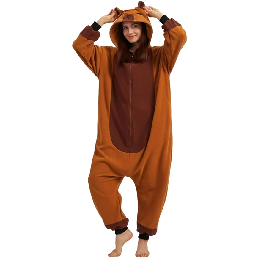 Piżama kigurumi kapibara dla dorosłych
