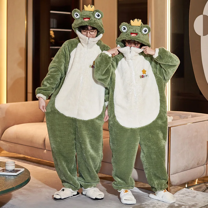Piżama kigurumi kombinezon z kapturem na Halloween i Boże Narodzenie Armijna zieleń