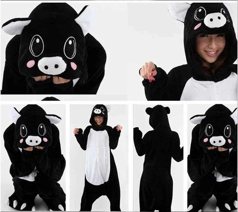 Piżama Kigurumi onesie - świnka, żabka, panda z miękkiej flaneli Mięta