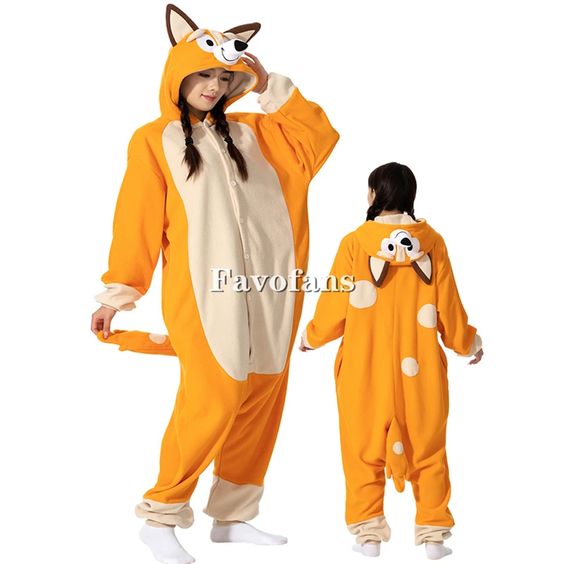 Piżama kombinezon Kigurumi piesek dla dorosłych Beżowy