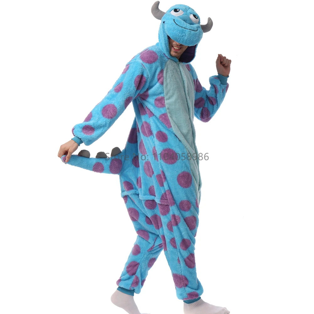 Piżama Kigurumi potwór - kostium zwierzęcy na Halloween, XXL 3XL Niebieski