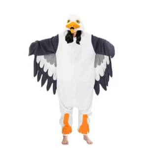 Piżama kigurumi ptaszek - kombinezon onesie na zamek Czarny