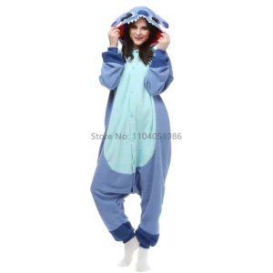 Piżama kigurumi zwierzątko - kombinezon onesie dla dorosłych Niebieski