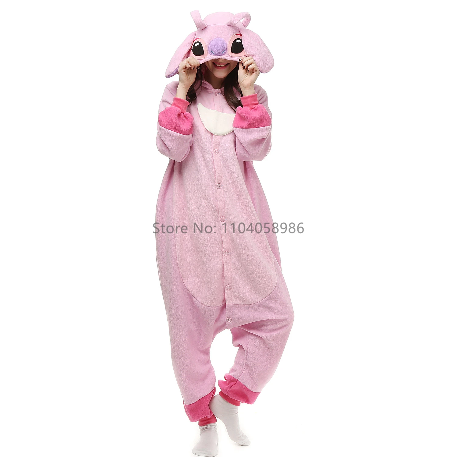 Piżama kigurumi zwierzątko - kombinezon onesie dla dorosłych Różowy