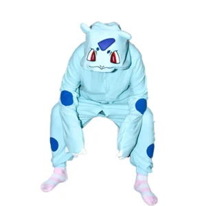 Piżama kombinezon Kigurumi ze zwierzęciem dla dorosłych Róża czerwona