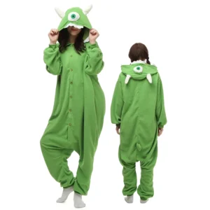 Piżama kombinezon Kigurumi potwór dla dorosłych Zielony