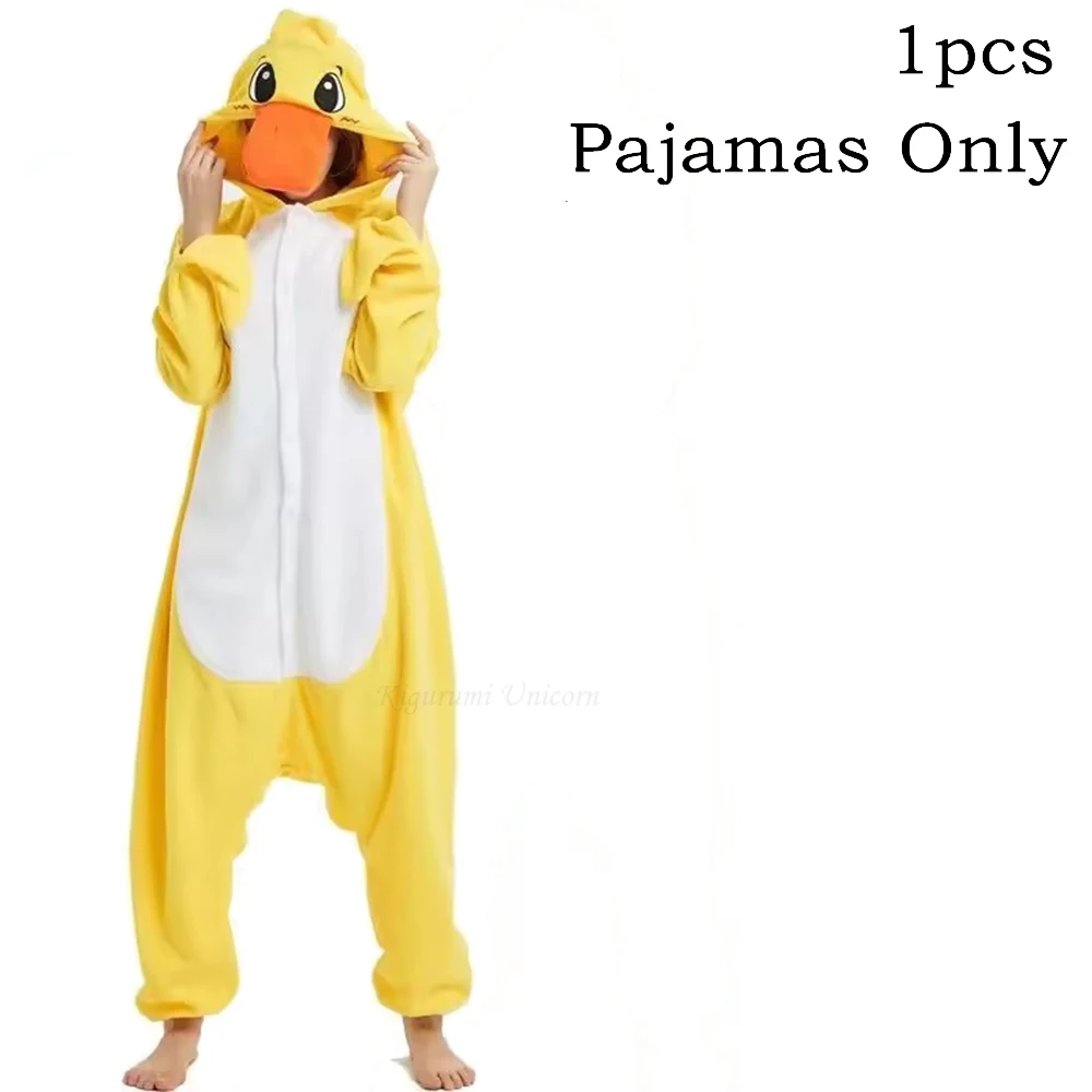 Piżama kombinezon kigurumi żółta kaczka Beżowy
