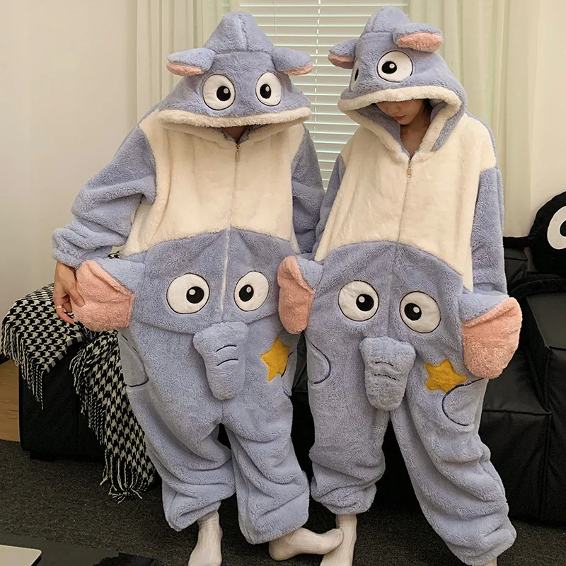 Piżama onesie panda - pluszowy kombinezon do spania Pomarańczowy