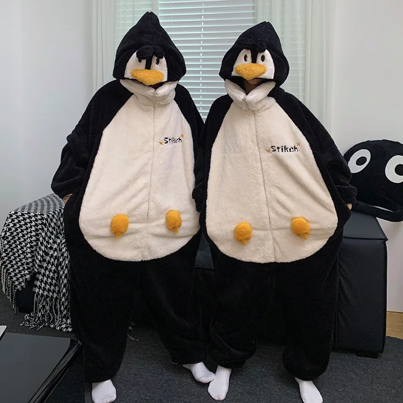 Piżama onesie panda - pluszowy kombinezon do spania Srebrny