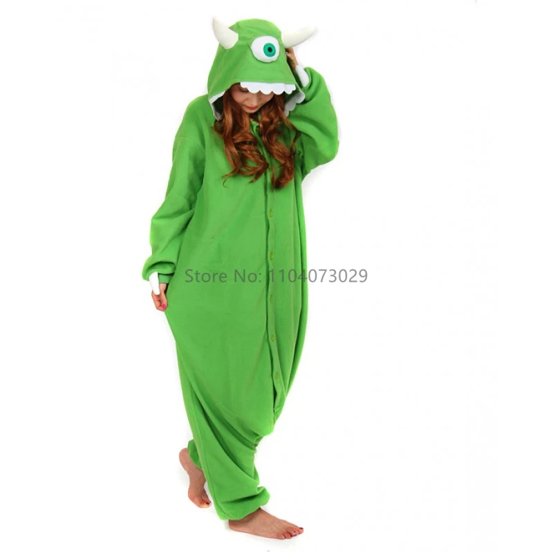 Piżama onesie w kształcie potwora kigurumi Halloween Armijna zieleń