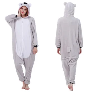 Piżama onesie zwierzęca - ciepły kombinezon kigurumi Brązowy