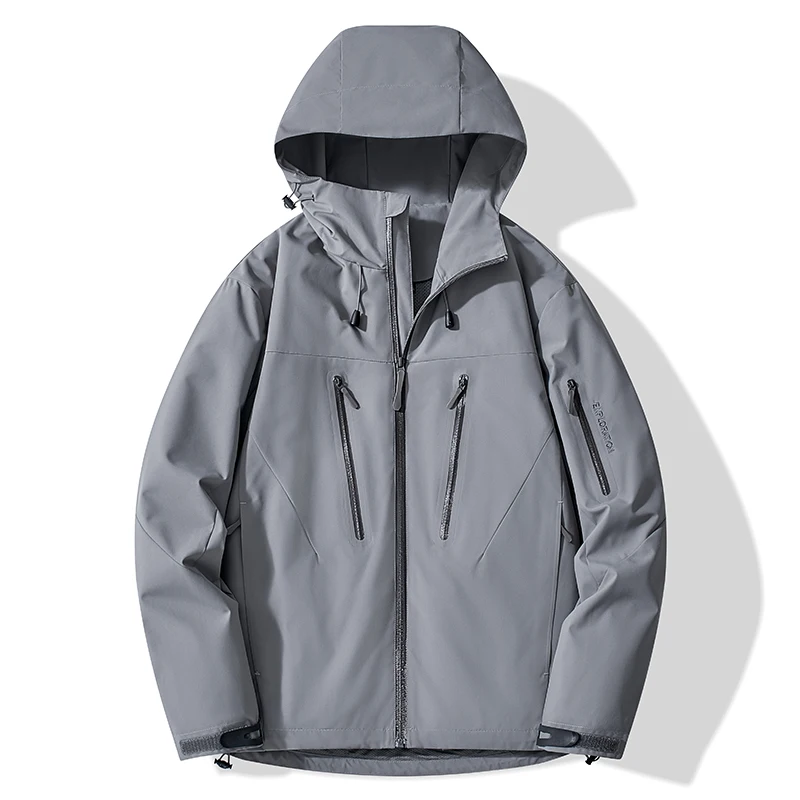 Płaszcz przeciwdeszczowy unisex damski na trekking i kemping Złoto