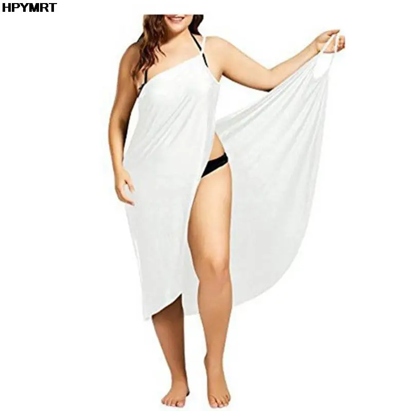 Plażowa sukienka pareo z odkrytymi plecami cover up Biały