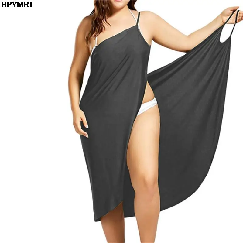 Plażowa sukienka pareo z odkrytymi plecami cover up Ciemnoszary