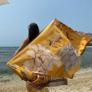 Plażowe pareo szyfonowe narzutka na strój kąpielowy Styl