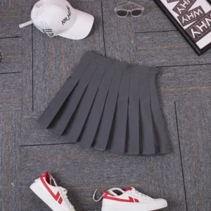 Plisowana mini spódniczka w kratę w stylu japońskim Shu