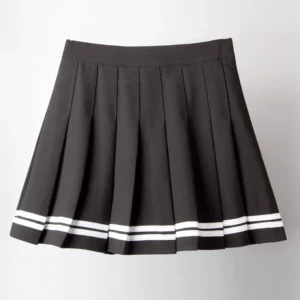 Plisowana spódnica marynarska Kawaii Harajuku szkolna Szary