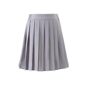 Plisowana spódnica midi w stylu vintage Szary