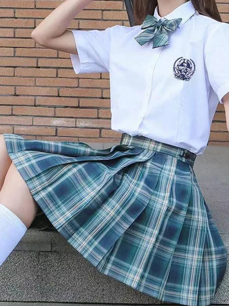 Plisowana spódniczka mini w kratę z kokardą Harajuku Brązowy