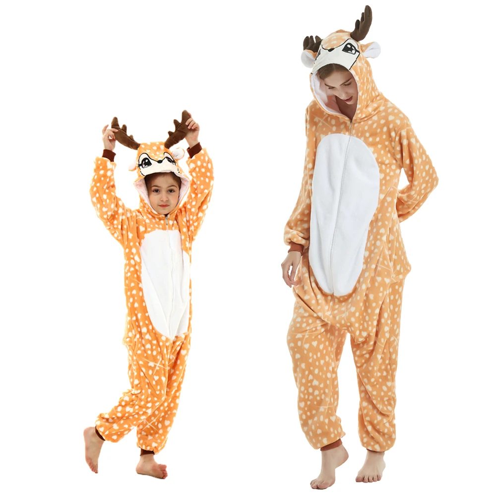 Pluszowa piżama jednoczęściowa kigurumi z jednorożcem Błękitny