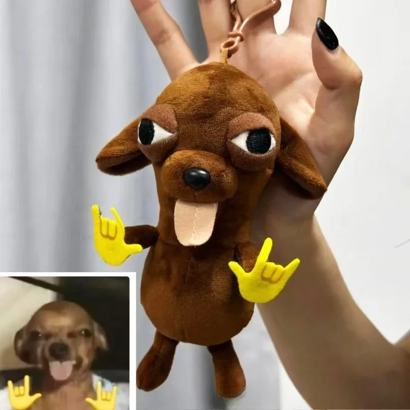 Pluszowy brelok Chihuahua — realistyczna zawieszka do torebki Brązowy