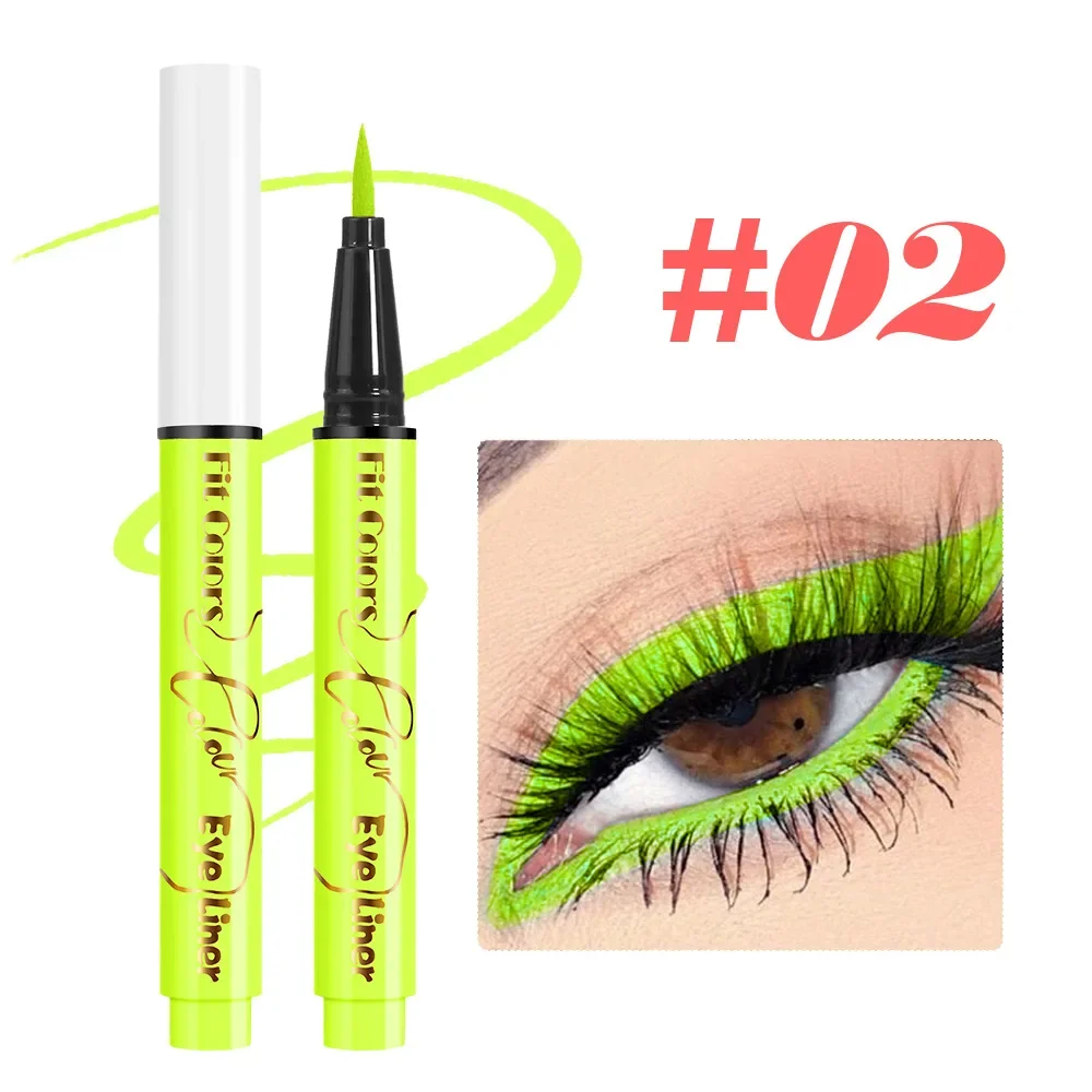 Płynny eyeliner neonowy UV fluorescencyjny – 12 kolorów Błękitny