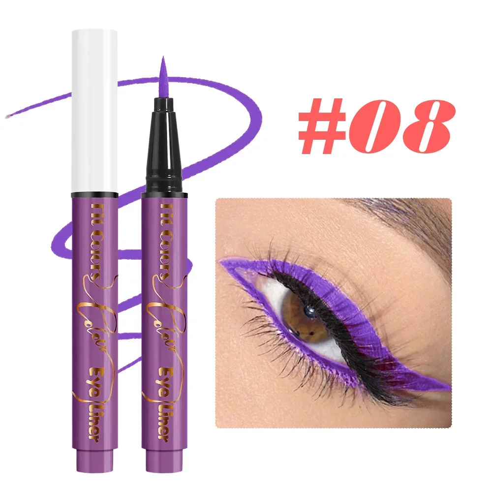 Płynny eyeliner neonowy UV fluorescencyjny – 12 kolorów Khaki