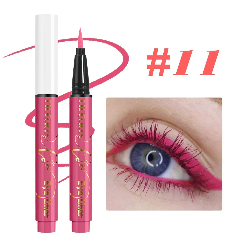 Płynny eyeliner neonowy UV fluorescencyjny – 12 kolorów Ciemny niebieski