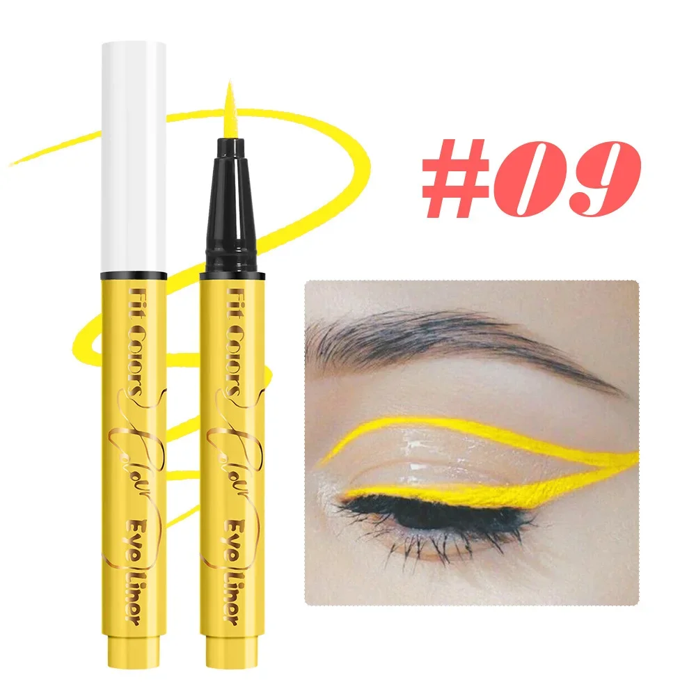 Płynny eyeliner neonowy UV fluorescencyjny – 12 kolorów Ciemny szary