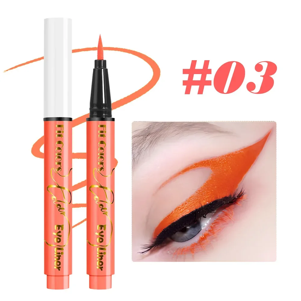 Płynny eyeliner neonowy UV fluorescencyjny – 12 kolorów Czekolada