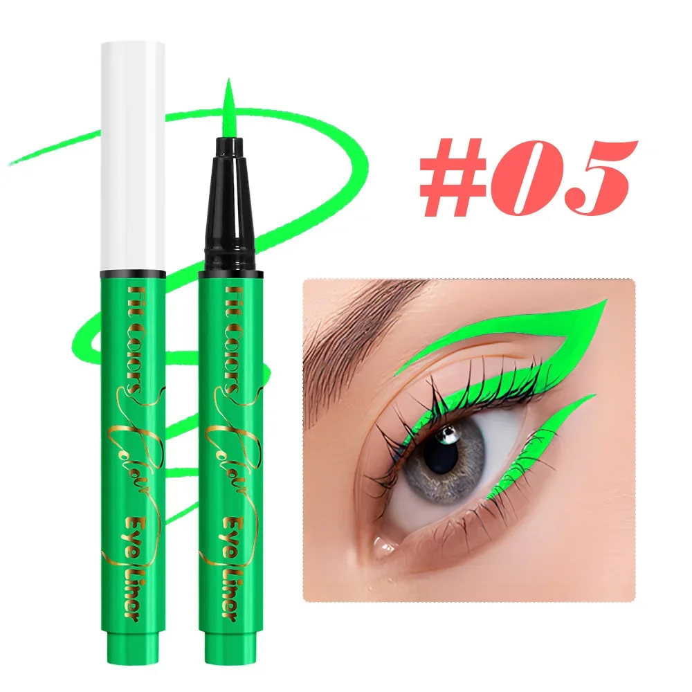 Płynny eyeliner neonowy UV fluorescencyjny – 12 kolorów Jasnoszary