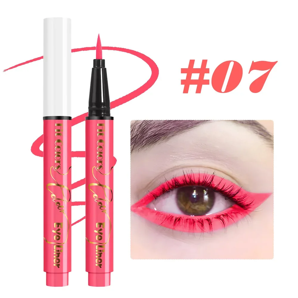 Płynny eyeliner neonowy UV fluorescencyjny – 12 kolorów Jasnożółty