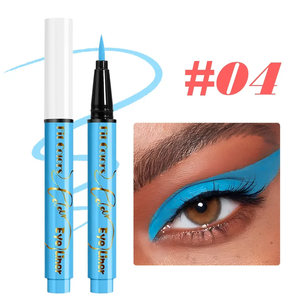 Płynny eyeliner neonowy UV fluorescencyjny – 12 kolorów Pomarańczowy