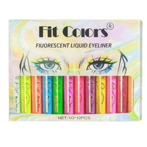 Płynny eyeliner neonowy UV fluorescencyjny – 12 kolorów Różowy