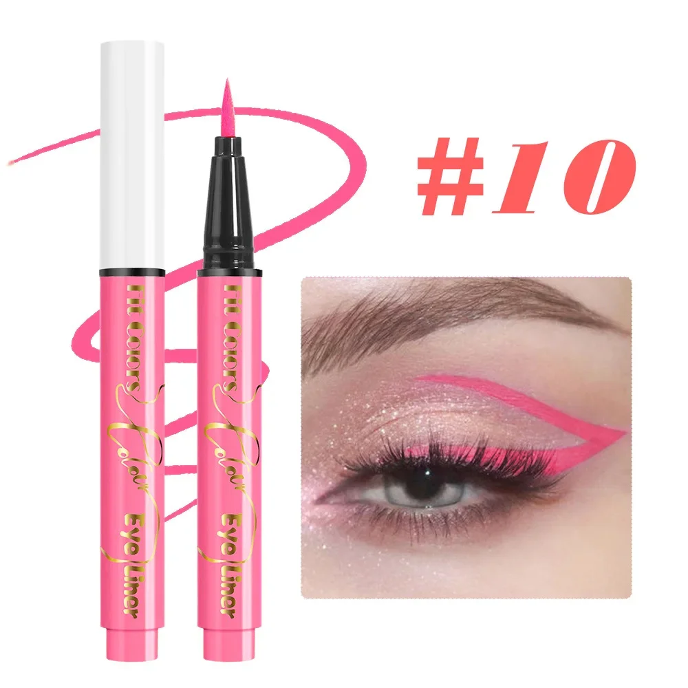 Płynny eyeliner neonowy UV fluorescencyjny – 12 kolorów śliwka