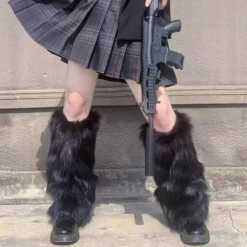 Podkolanówki z koronką w stylu Y2K Harajuku Pomarańczowy
