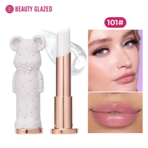 Pomadka nawilżająca Beauty Glazed w kształcie misia Armijna zieleń