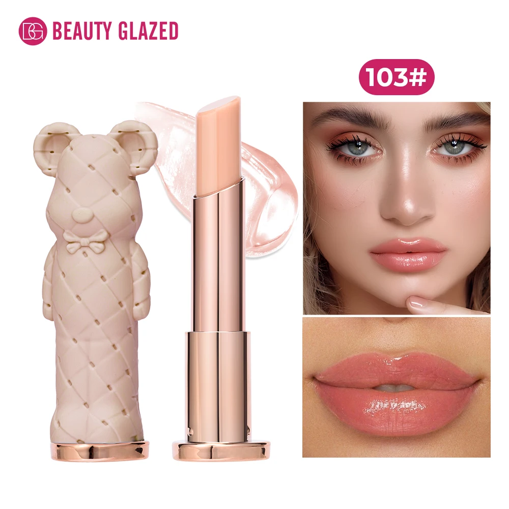 Pomadka nawilżająca Beauty Glazed w kształcie misia Jasnoszary