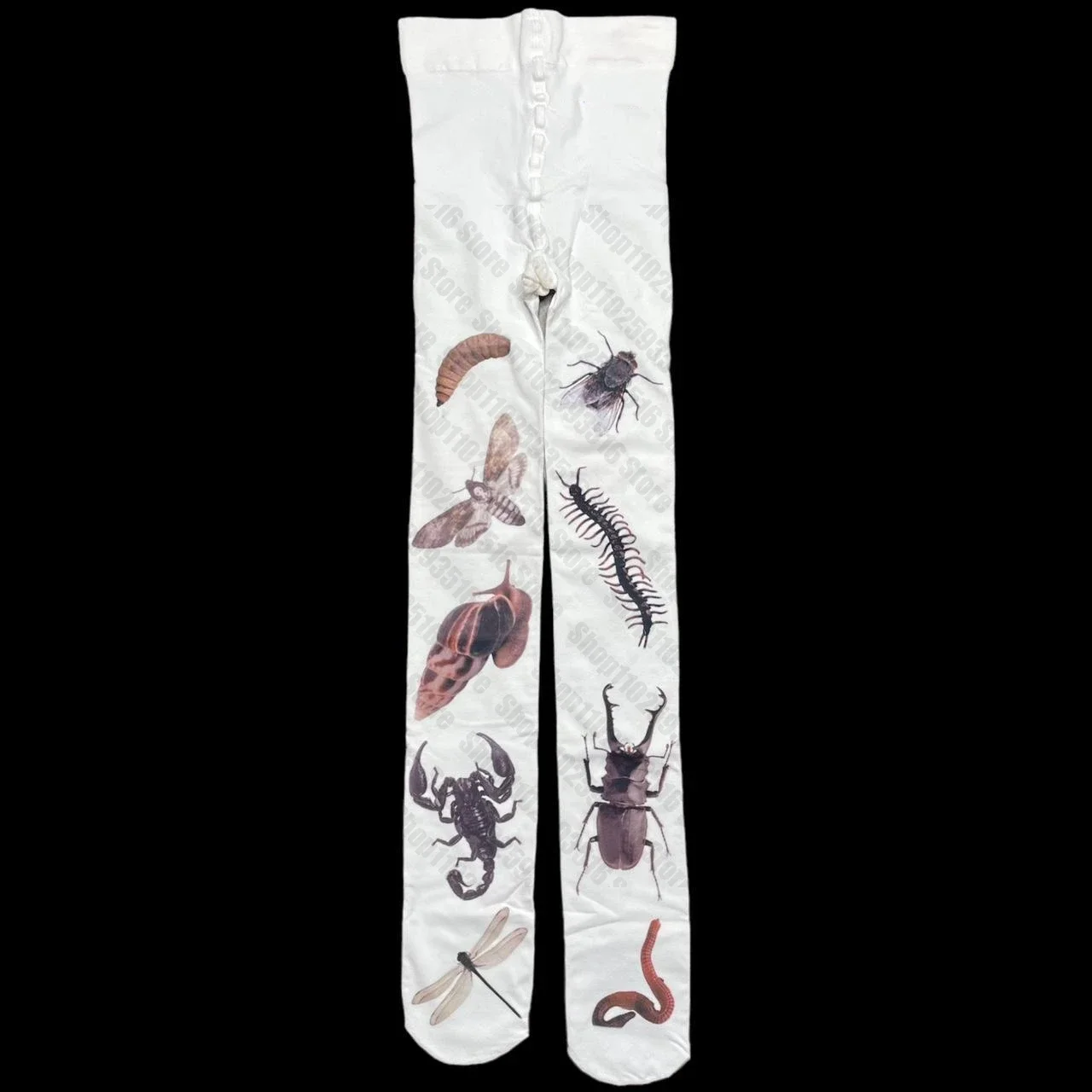 Pończochy sieciowe Gothic Y2K bodystocking damskie Błękitny