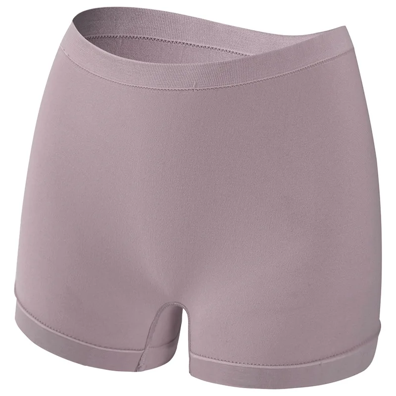 Prążkowane majtki boyshort bezszwowe damskie sportowe Brązowy