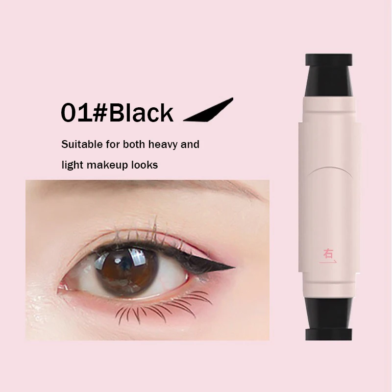 Precyzyjny eyeliner z pieczęcią – wodoodporny płynny pisak Armijna zieleń