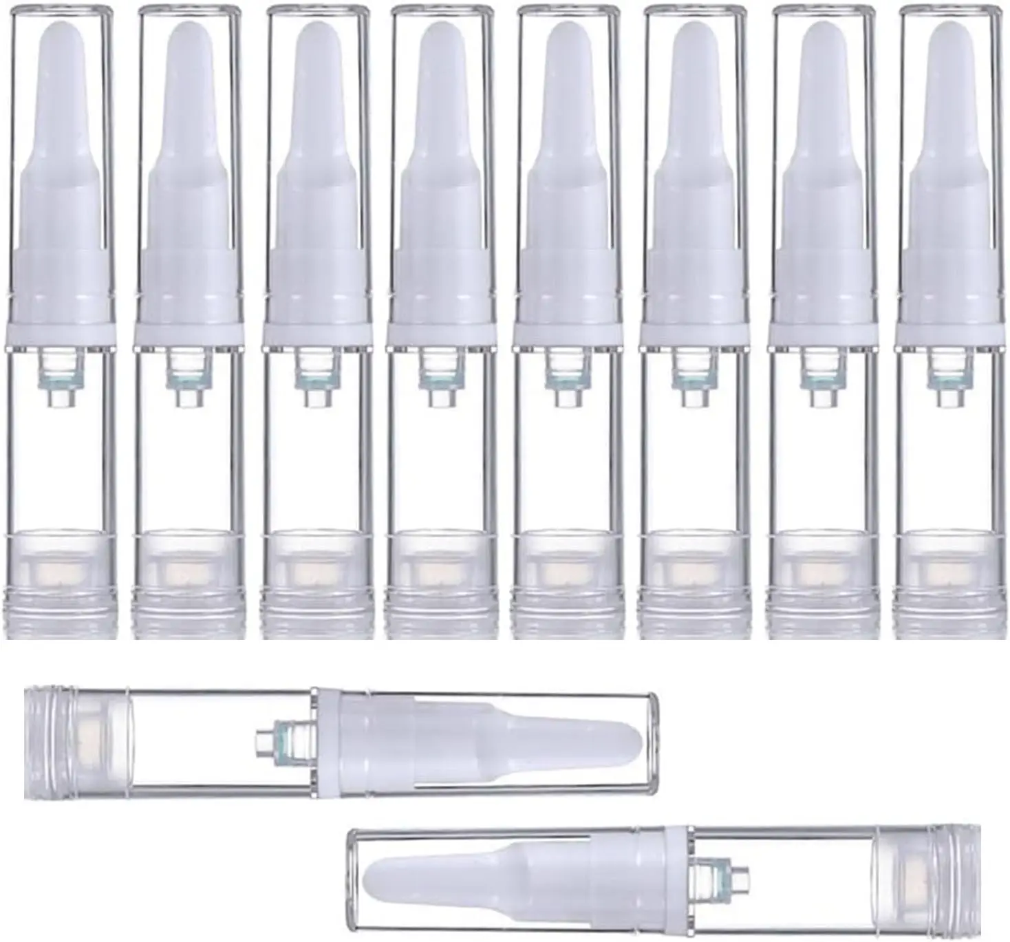 Próżniowe pojemniki podróżne na krem 5–15 ml zestaw Khaki