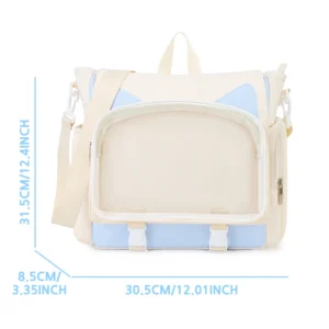 Przezroczysta torebka Ita Bag Y2K z kocimi uszami Biały