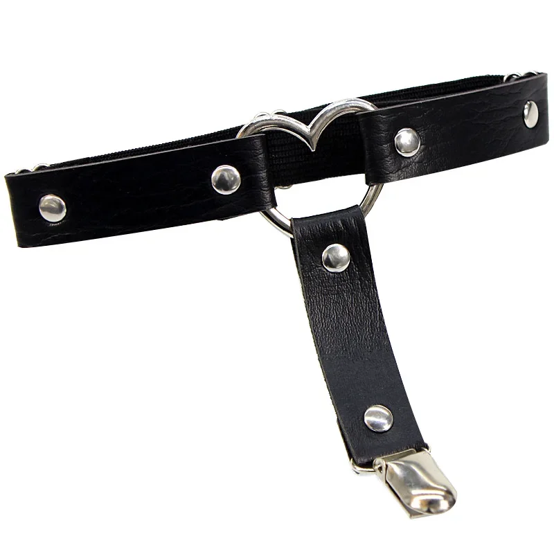 Punk choker z metalowymi frędzlami różowe kolce do szyi Czarny